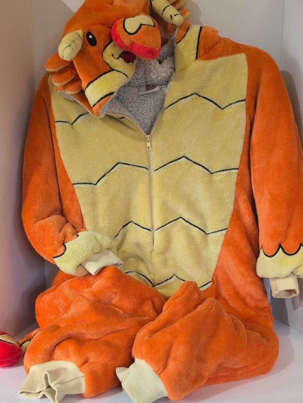 Inquisitor Master Ltd Ed Charlie The Fire Dragon Plush Jumpsuit - Orange Youth S